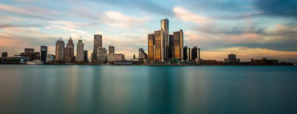 Michigan city skyline