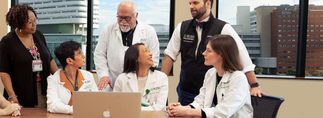 Medical professionals in a group