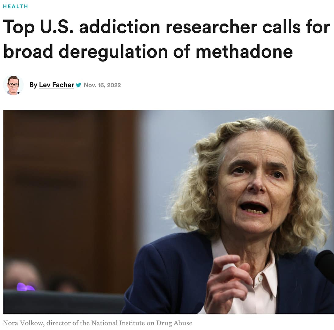 STAT headline with Dr. Volkow