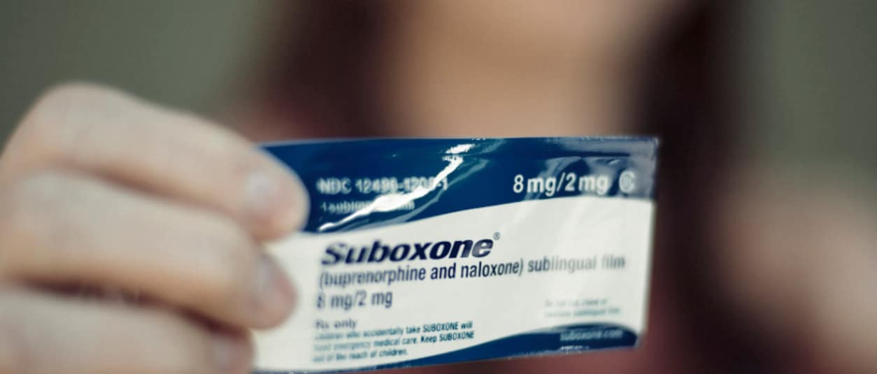 Hand holding Suboxone