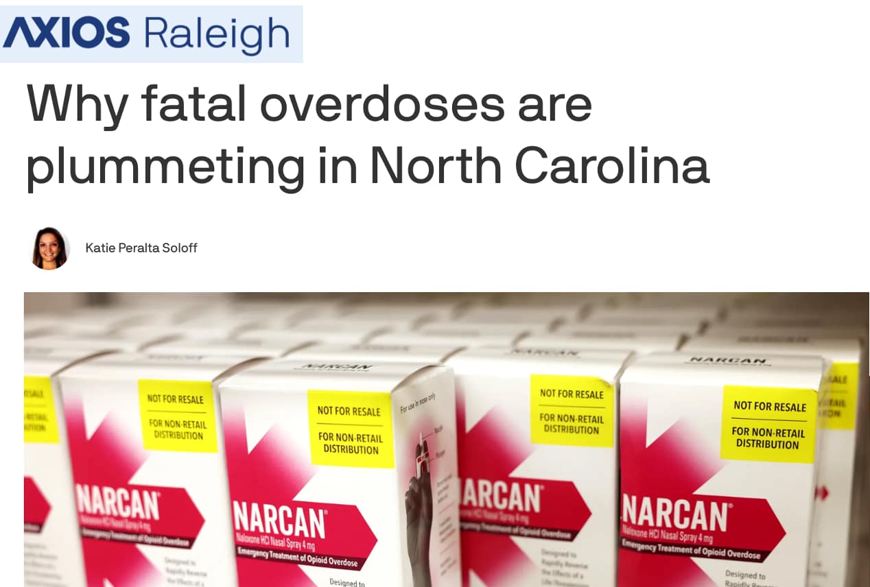 News headline about opioid overdose deaths