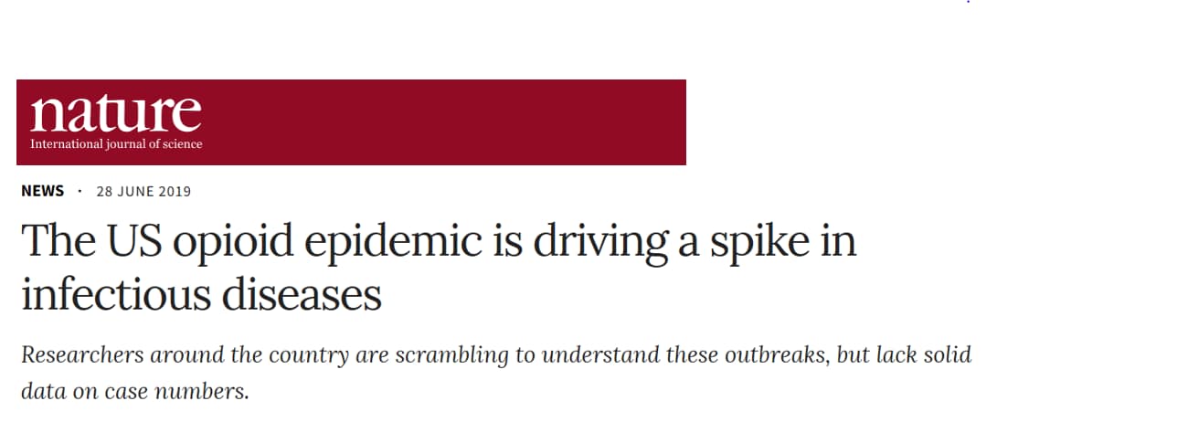 Nature journal headline about infectious disease