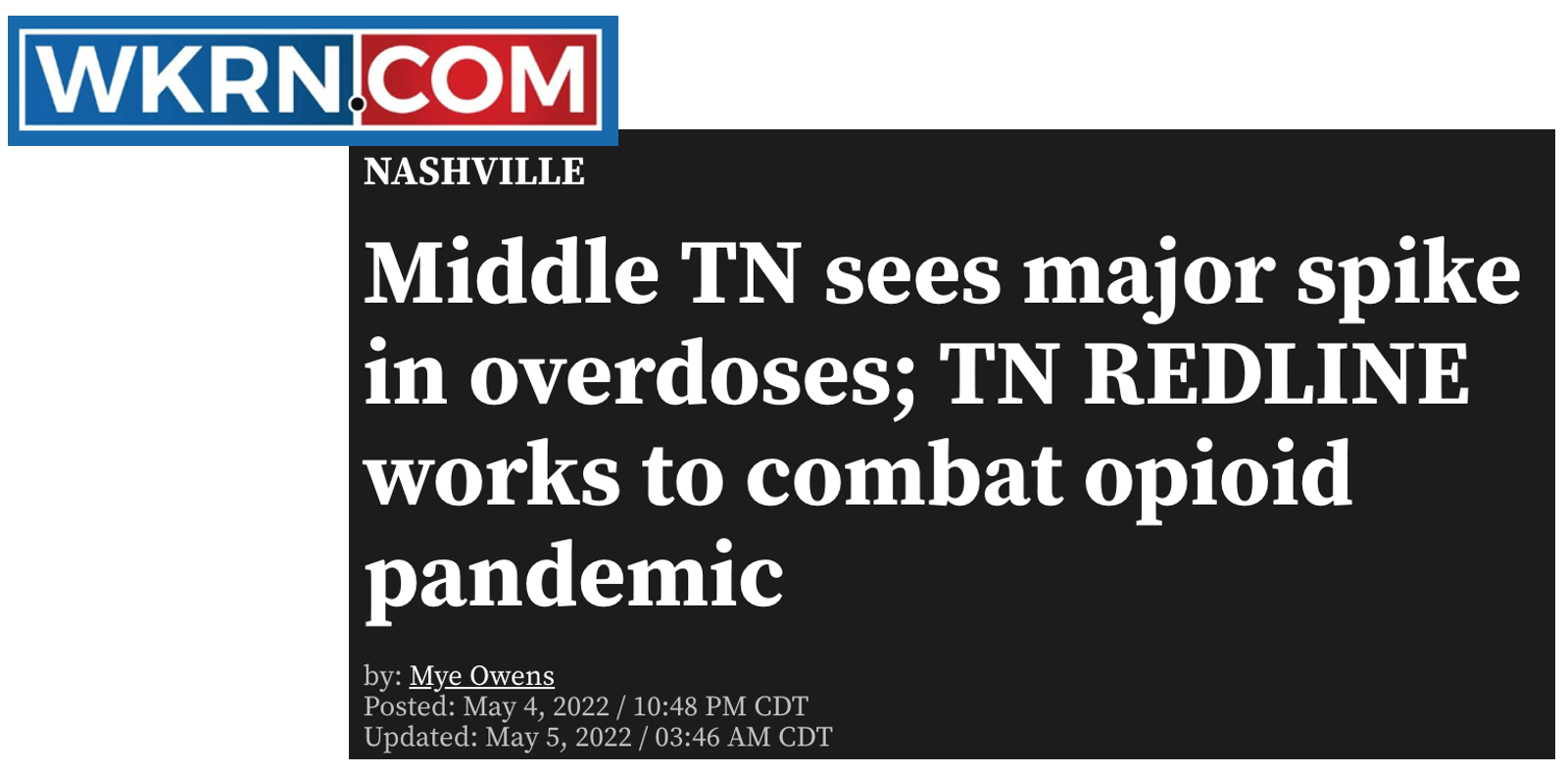 overdose headline