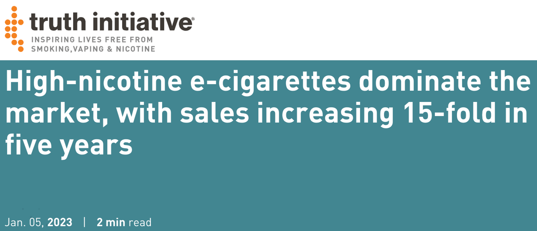 Truth Initiative headline