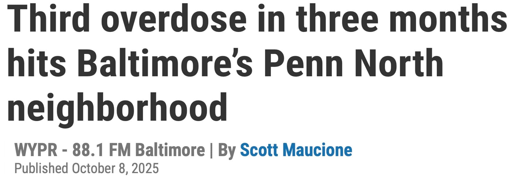 Baltimore news headline