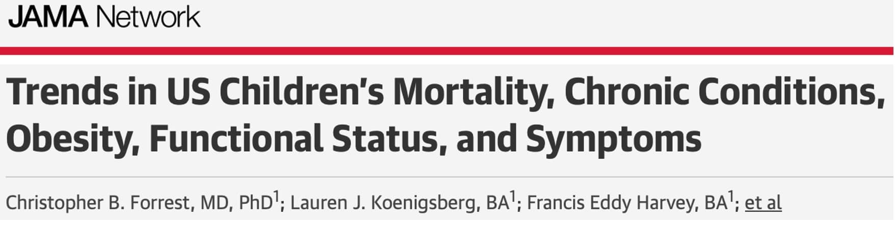 Medical Journal article title