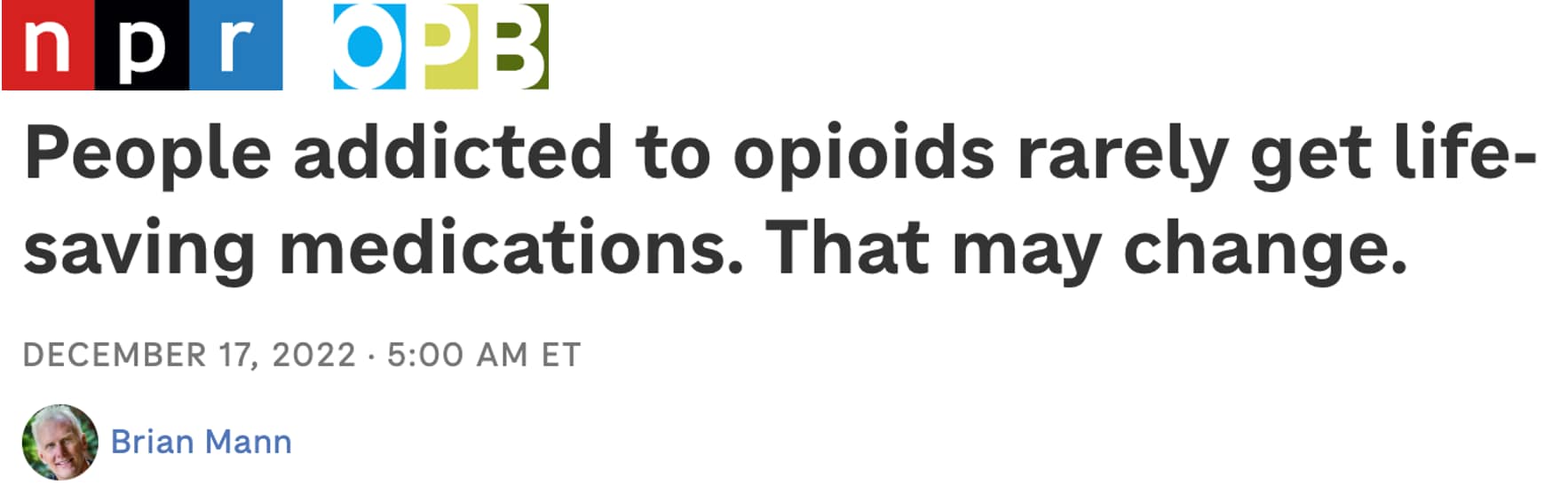 NPR headline
