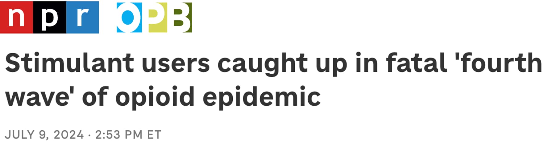 NPR headline about stimulant users