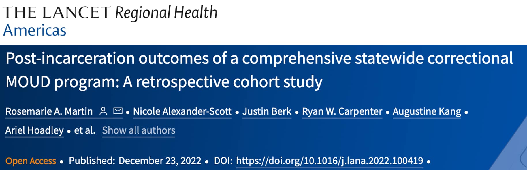 The Lancet article title