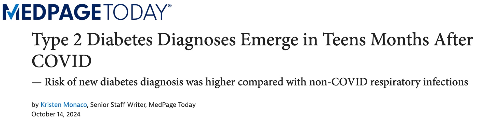 MEDPAGE TODAY headline