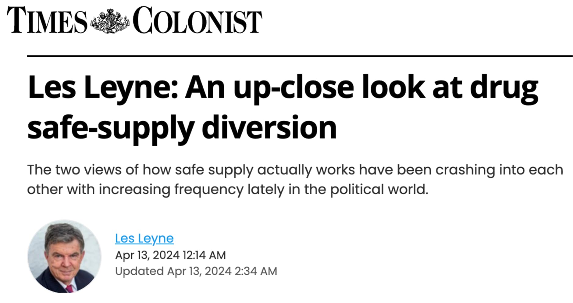 Times Columnist headline
