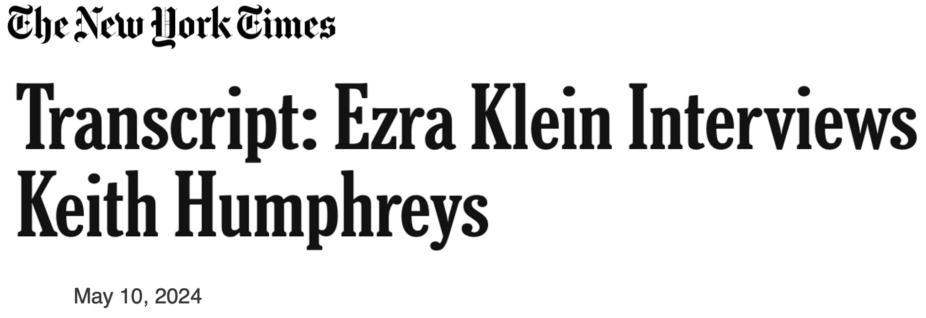 New York Times headline