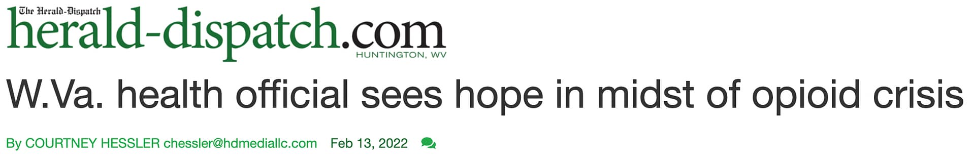 Herald-Dispatch headline