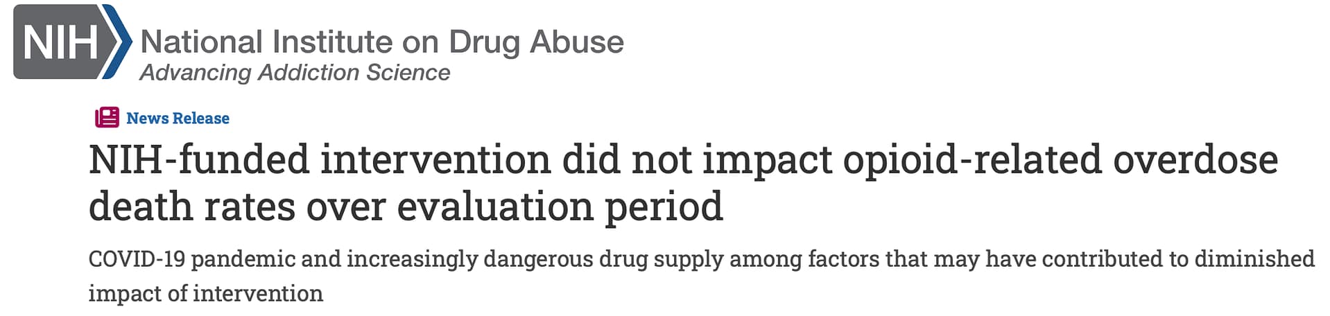 NIH press release title