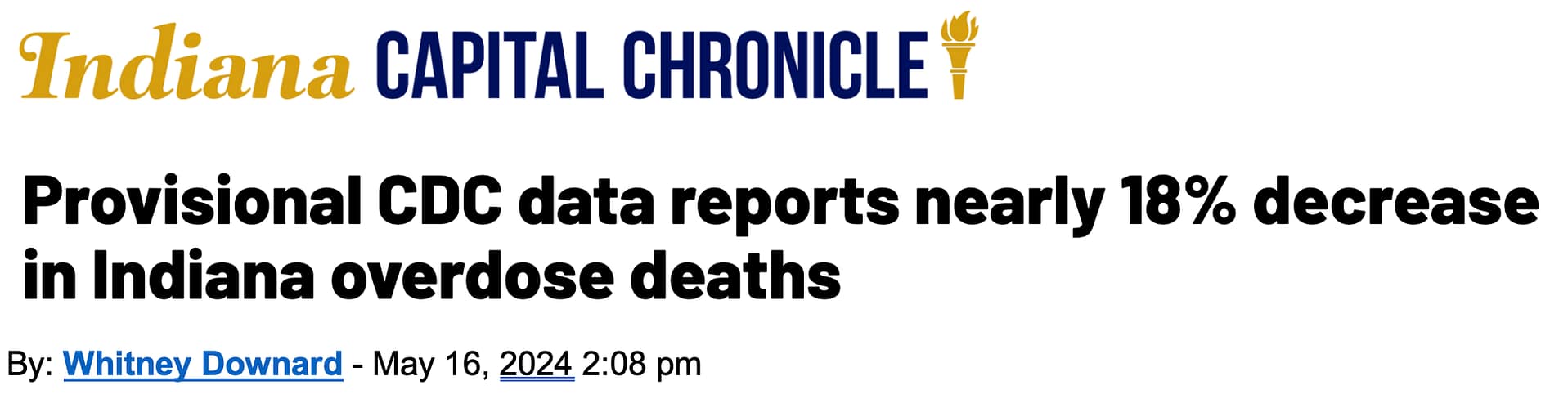Newspaper headline