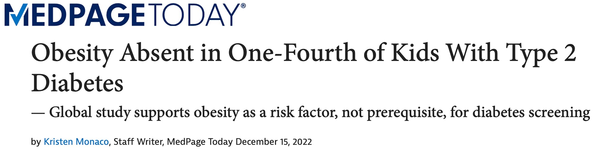 Med Page Today headline