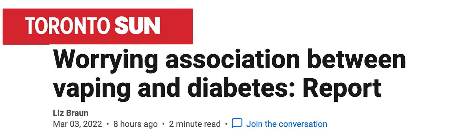 Toronto Sun headline
