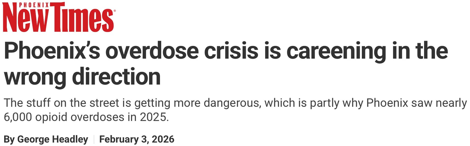 Phoenix, Arizona news headline