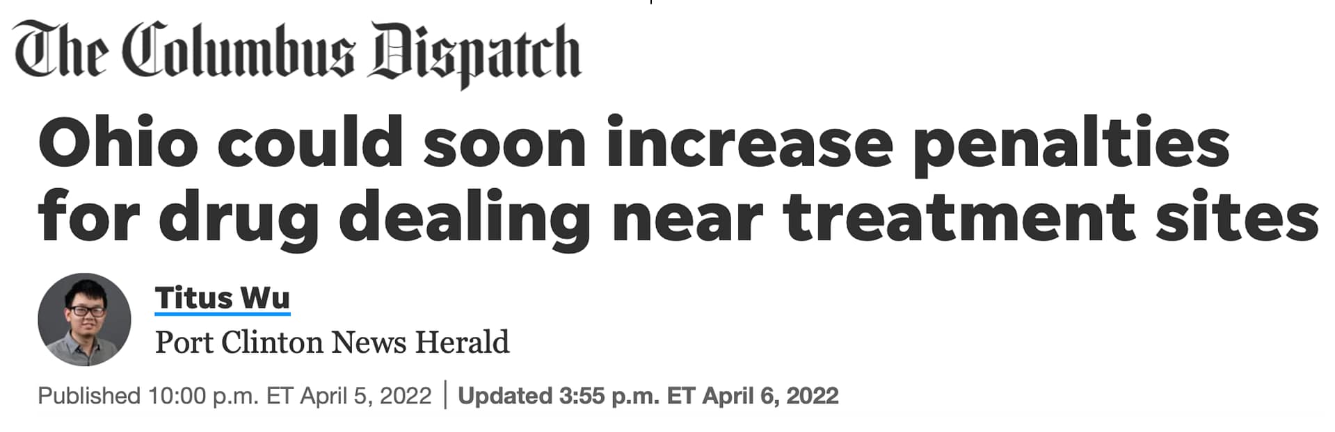 news report headline