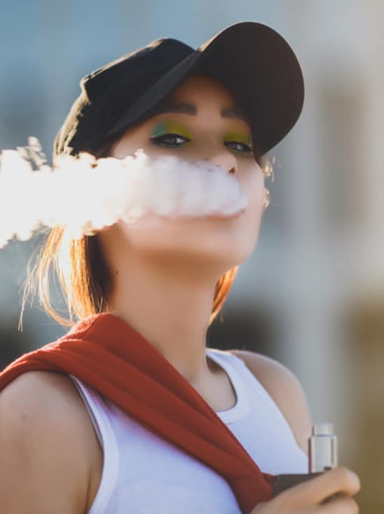 Girl vaping