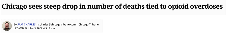 Headline about opioid deaths