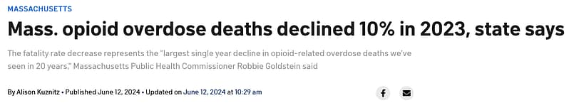 Massachusetts opioid overdose headline