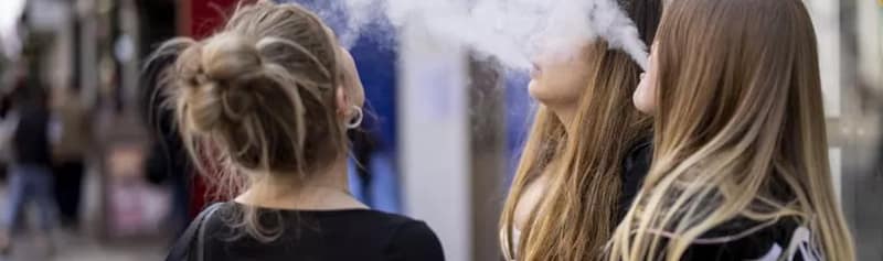 Girls vaping