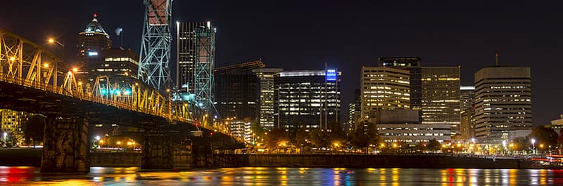 Portland Oregon at night
