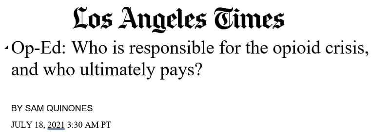 LA Times headline
