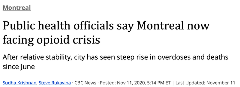 CBC headline