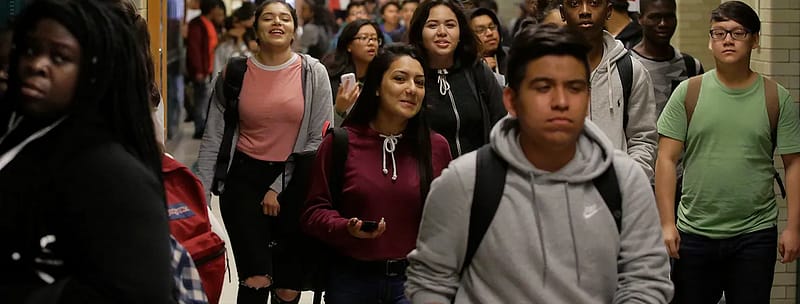 teenagers in a school