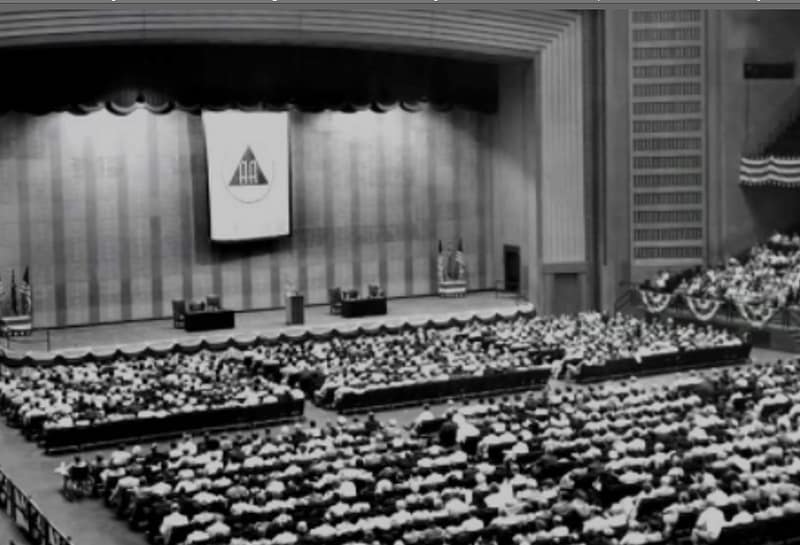 large conference of the religious subculture Alcoholics Anonymous
