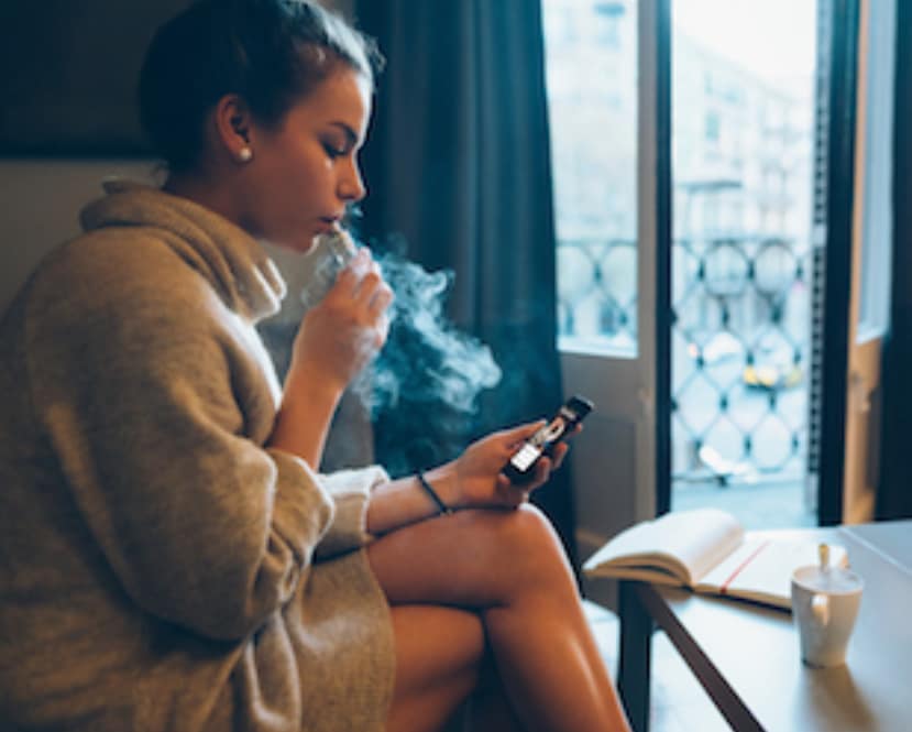 Woman vaping