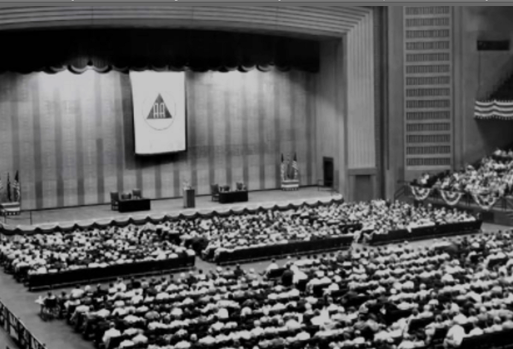 large conference of the religious subculture Alcoholics Anonymous