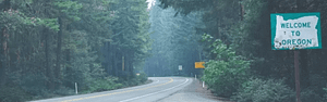 Oregon forested highway