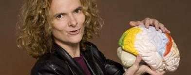 Dr. Nora Volkow holding model of human brain
