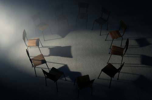 empty chairs group