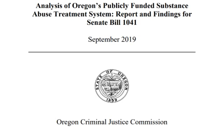 Oregon State Report title page