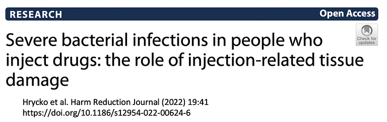 headline on drug injection and infection
