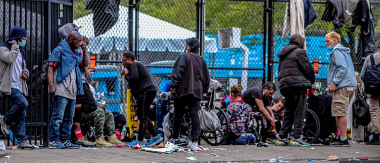 drug users on the street
