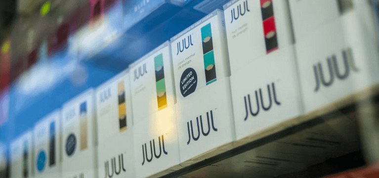 Juul vape devices in a store