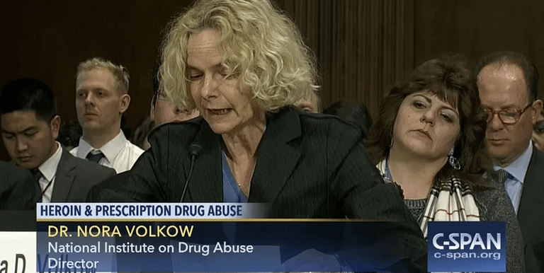 Nora Volkow speaking about opioid abuse