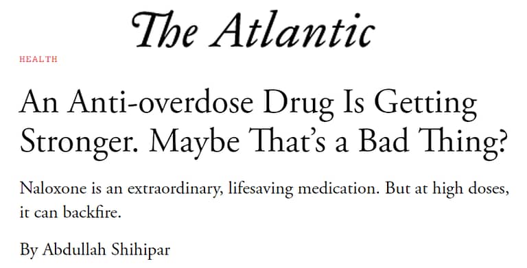 Headline in The Atlantic
