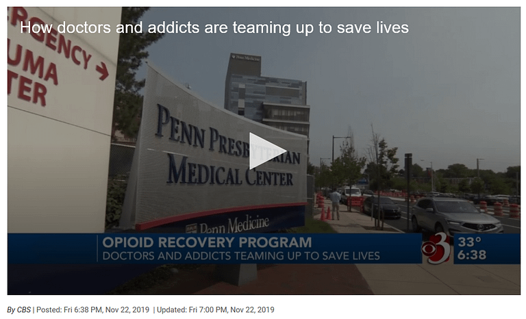 image of video of TV news report