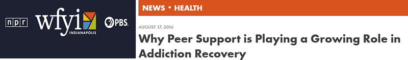 Headline about peer support