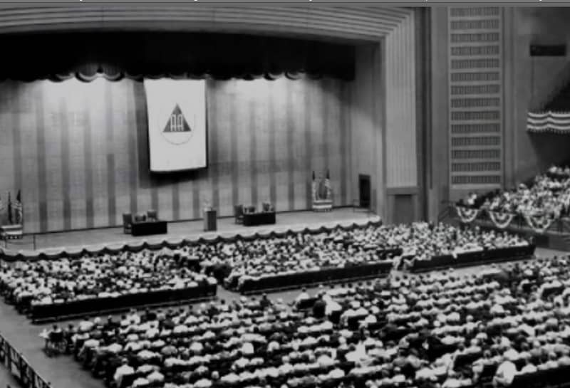 large conference of the religious subculture Alcoholics Anonymous