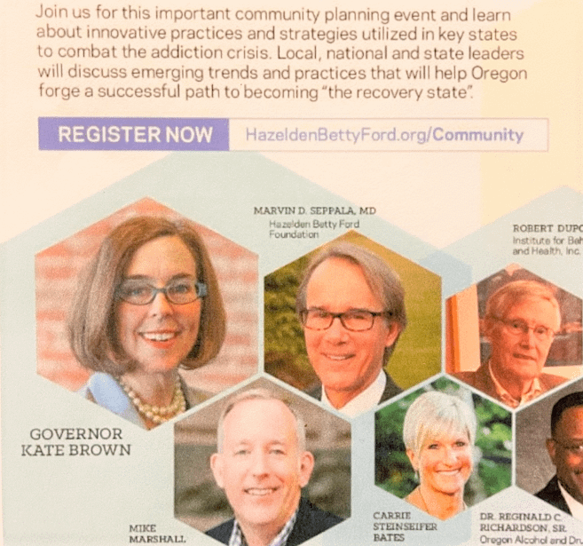 Announcement featuring Oregon public figures