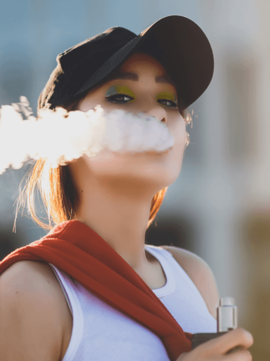 Girl vaping