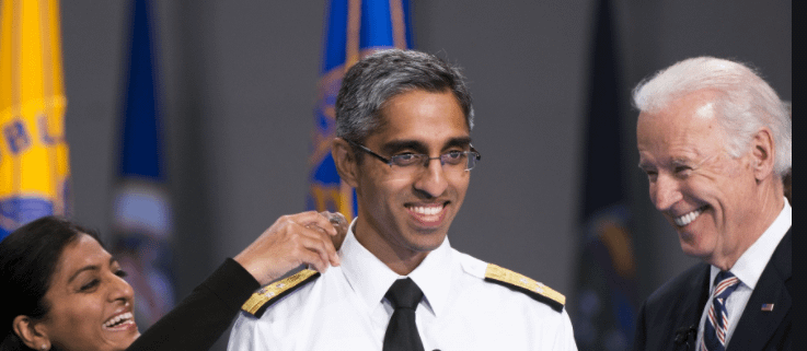 Vivek Murthy and Joe Biden