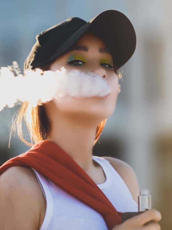 Girl vaping